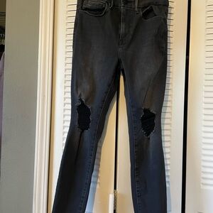Good American Charcoal Denim Pants